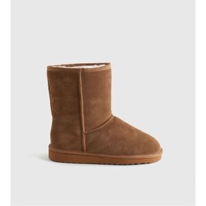 Quince Womens Australian Shearling Mid-Calf Boot Pecan Shoes 6